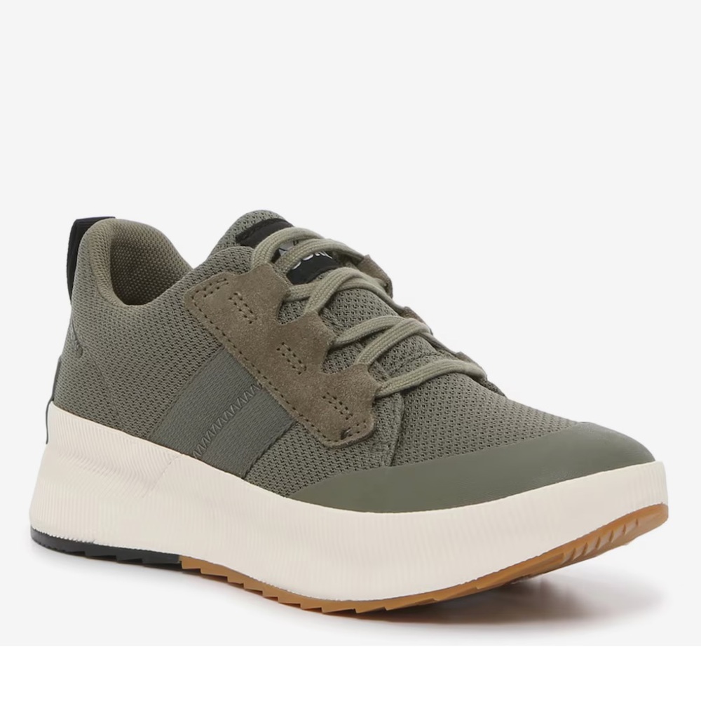 Sorel Women’s Out N About III Waterproof Low Sneaker olive green